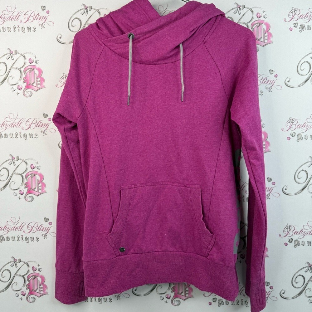 Bench sweater hoodie purple pink silver grey pull over tie up  Magenta Hoodie